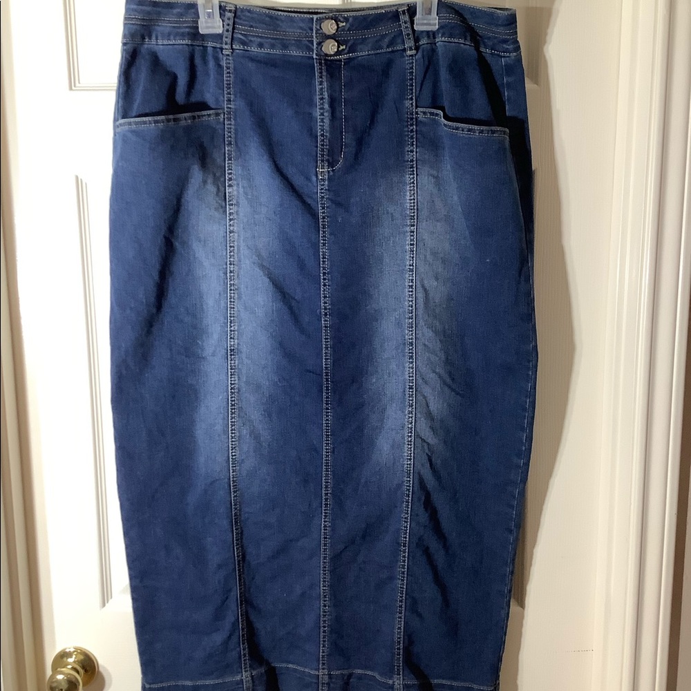 Long Cato Denim Skirt